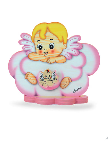 Pink Angel music box with base